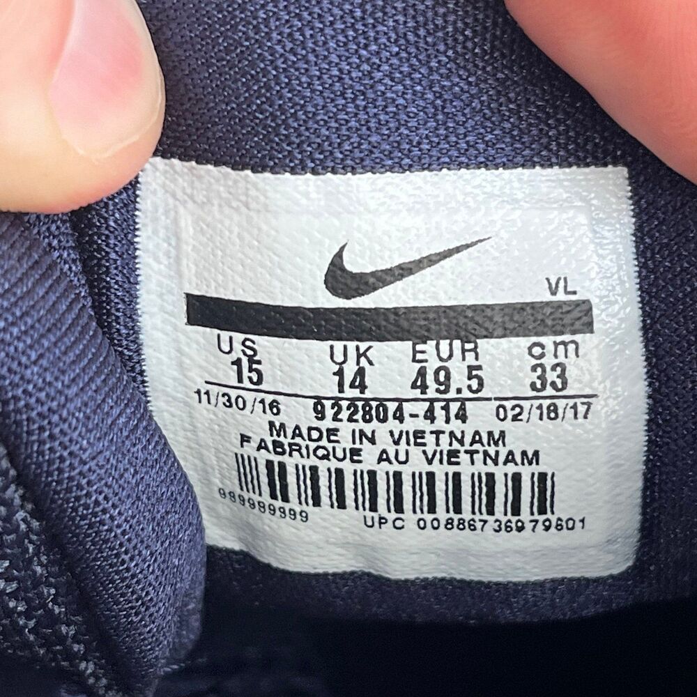 NEW Nike Alpha Menace Pro Low TD College Navy White Football Cleats Men’s 15 - Picture 9 of 10